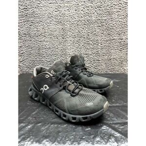 On Cloud X Lace-Up Running Shoes Black/Asphalt 40-99701 Womens Size 8 US 39 EU